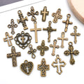Gold-Tone Cross Metal Charms with 26 Listed Options view 2