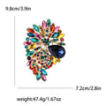 Large Crystal Leaf Teardrop Brooch Six Color Options view 9