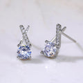 Assorted Clear Stone Stud Earrings In Eight Geometric Designs view 6