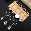 Apple, Bamboo and Rocking Panda Enamel Keychains, 8 Poses view 4