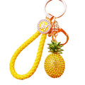 Crystal Lychee Keychain with Fortune Cord and Loose Braided Loops view 5