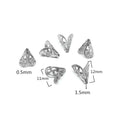 Silver Tone Teardrop and Trumpet Shaped Bead End Caps view 3