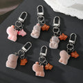 Flocked Capybara Keychain with Mini Companion 6 Styles view 1