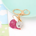 Rhinestone Bunny Rabbit Keychain Gold Clasp Five Colors view 8