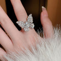 Seven Mixed Butterfly Crystal Rings And Left Or Right Ear Clips view 12