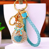 Sky-Blue-Braided Heart-Pouch