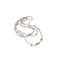 Clear Crystal Multi Strand Layered Necklace Iridescent view 5