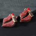 Rhinestone Lips Lipstick Charm Pendant Alloy Two Colors view 1