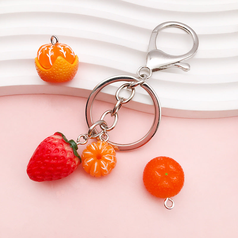 Acrylic Realistic Fruit Charm Pendants for DIY Summer Boho Jewelry Accessories