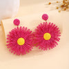 Fuchsia Woven Daisies
