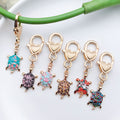 Six-Piece Colorful Printed Turtle Lobster Clasp Charm Assortment view 2