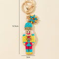 Beaded Nutcracker Soldier Charm Keychain Four Colors view 8
