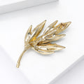 Green Enamel Leaf Spray Brooch Decorative Metal Pin For Jackets And Lapels view 4