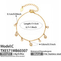 Gold Zircon Flower Teardrop Mariner Charm Necklace Bracelet view 9