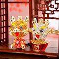 Jeweled Chinese Dragon Keychains in Forty One Color and Motif Options view 2