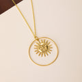 Sun Face Hoop Earring Necklace and Jewelry Set Options view 8