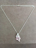 Pastel Enamel Butterfly Pendant Necklaces with Crystal Flowers view 7