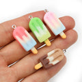 Colorful Striped Ice Pop Resin Charms for Jewelry Making view 3