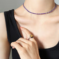 Baguette Zircon Tennis Necklace Bracelet Set Metal view 11