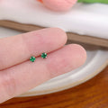 Thirteen Color and Size Mini Round Faceted Stud Earrings view 11