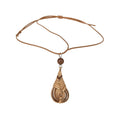 Brown Cord Woven Pendant Necklaces in Six Designs for Layered Everyday Styling view 5