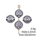 Spiral Round Metal Bead Components for Jewelry Making view 3