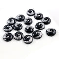Yin Yang Round Resin Cabochons in Black Gold and Silver view 8
