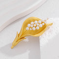 Floral Bouquet Pearl Look Metal Brooch Pin for Jackets and Lapels view 5