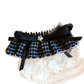 Plaid Ruffle Bow Banana Hair Clip Crystal Ribbon 2 Colors view 5