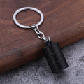 Metal Oil Drum Keychain in Red, Black, Military Green and Yellow view 7