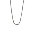Silver Faceted Square Bead Chain Necklace Minimalist Collar view 5