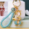 Crystal Fortune Sheep Keychains in Plain and Braided Loop Options view 4
