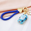 Jeweled Beetle Car Keychains in Four Colors with Braided Fortune Loops view 4