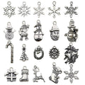 Antique Silver Christmas Tree and Snowflake Metal Charms with 28 Listed Options view 6