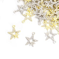 Slim Crystal Star Charms in Gold Tone and Silver Tone view 5