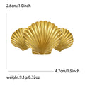 Three Shell Brooch In Ridged Silver And Gold Tone Finishes view 6