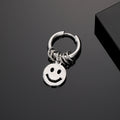 Silver Hoop Charm Earrings Smiley Globe Eye 10 Styles view 2