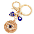 Evil Eye Keychain with Gold-Tone Filigree Medallion and Heart Charms view 6