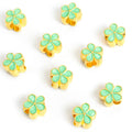 Colorful Five Petal Flower Bead Jewelry Components For DIY Earrings And Bracelets Charms view 11