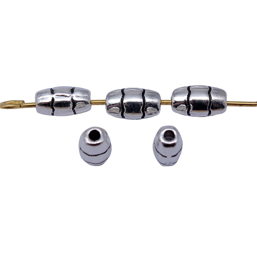 4.4x4.1x7.6mm 0.46g Antique Silver Zinc Alloy Small Hole Spacer Beads for DIY Bracelet Necklace Jewelry