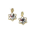 Gold Snowflake Dried Flower Resin Stud Earrings Four Styles view 5