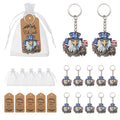 American Flag Bald Eagle Metal Keychain With Two Package Options view 1