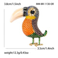 Textured Toucan Brooch in Three Colorful Enamel Palettes view 5