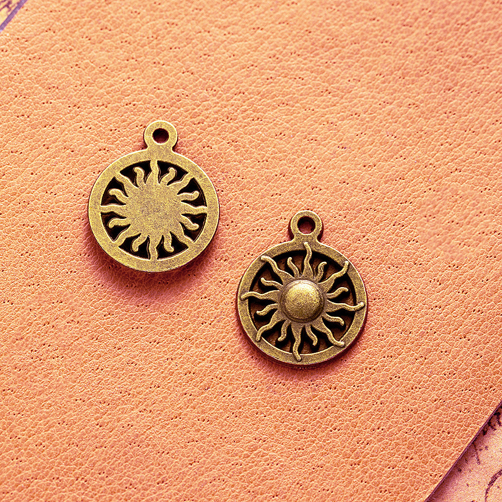 20x16mm Alloy Sun Charm Pendant for DIY Jewelry