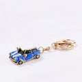 Enamel Mini Car Model Metal Keychain Gold Ring Clasp view 7