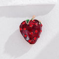 Strawberry Crystal Enamel Metal Brooch Pin 3.8 x 3 cm view 5