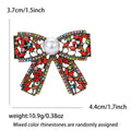 Openwork Bow Brooch with Pearl Center in Four Color Finishes view 7
