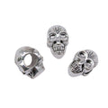 Dimensional Skull Large Hole Metal Bead in Three Finishes view 4