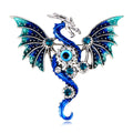 Winged Dragon Crystal Three Designs Metal Brooch Pin view 6