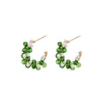 Colorful Beaded Hoop Stud Earrings Fashion Jewelry view 5